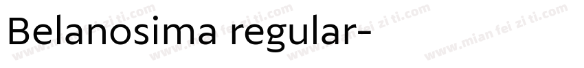 Belanosima regular字体转换